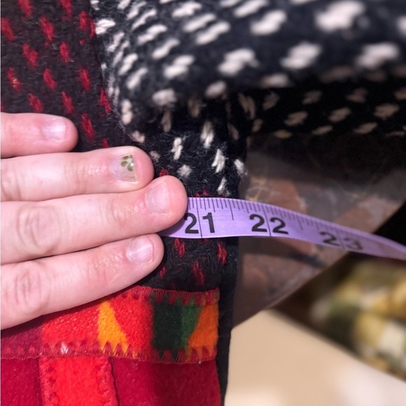 Vintage Coloratura Colorful Patchwork Long Coat - Picture 9 of 12